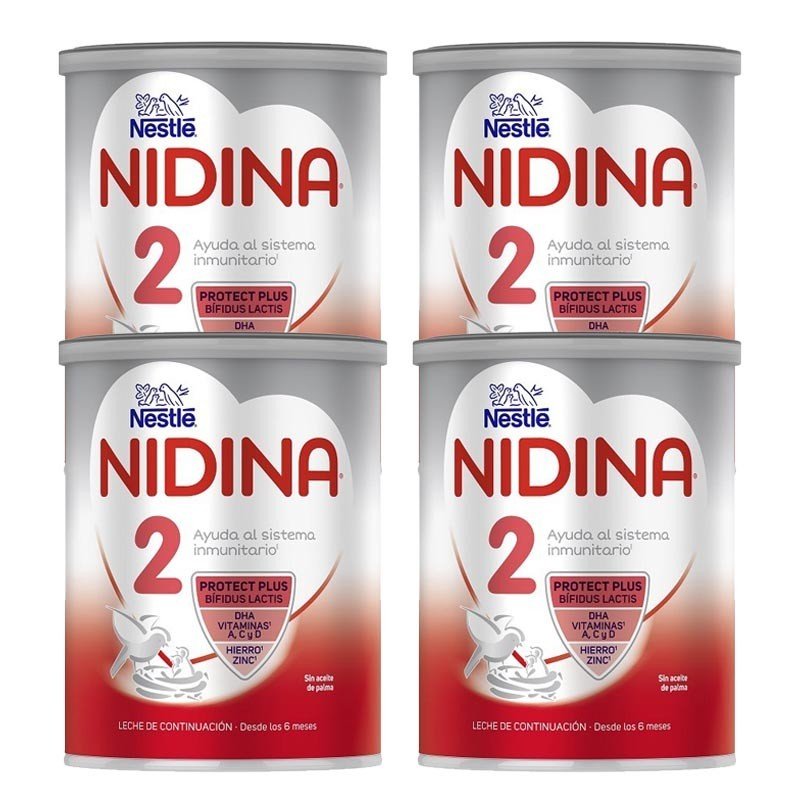 NIDINA 2 Leche de Continuación para Lactantes Pack Ahorro 4x800g-1