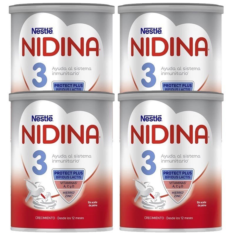 NIDINA 3 Leche de Crecimiento para Lactantes Pack Oferta 4x800g-2