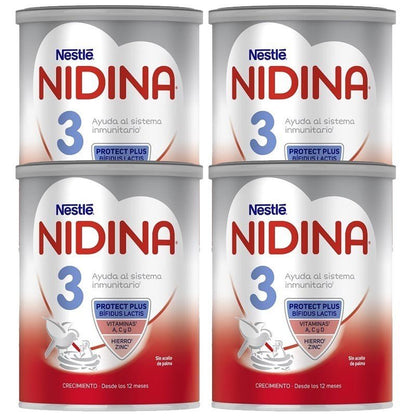 NIDINA 3 Leche de Crecimiento para Lactantes Pack Oferta 4x800g-2