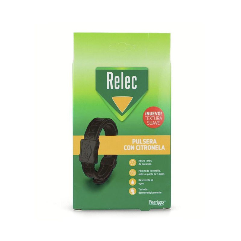 RELEC Pulsera Antimosquitos con Citronela Color Negro-1