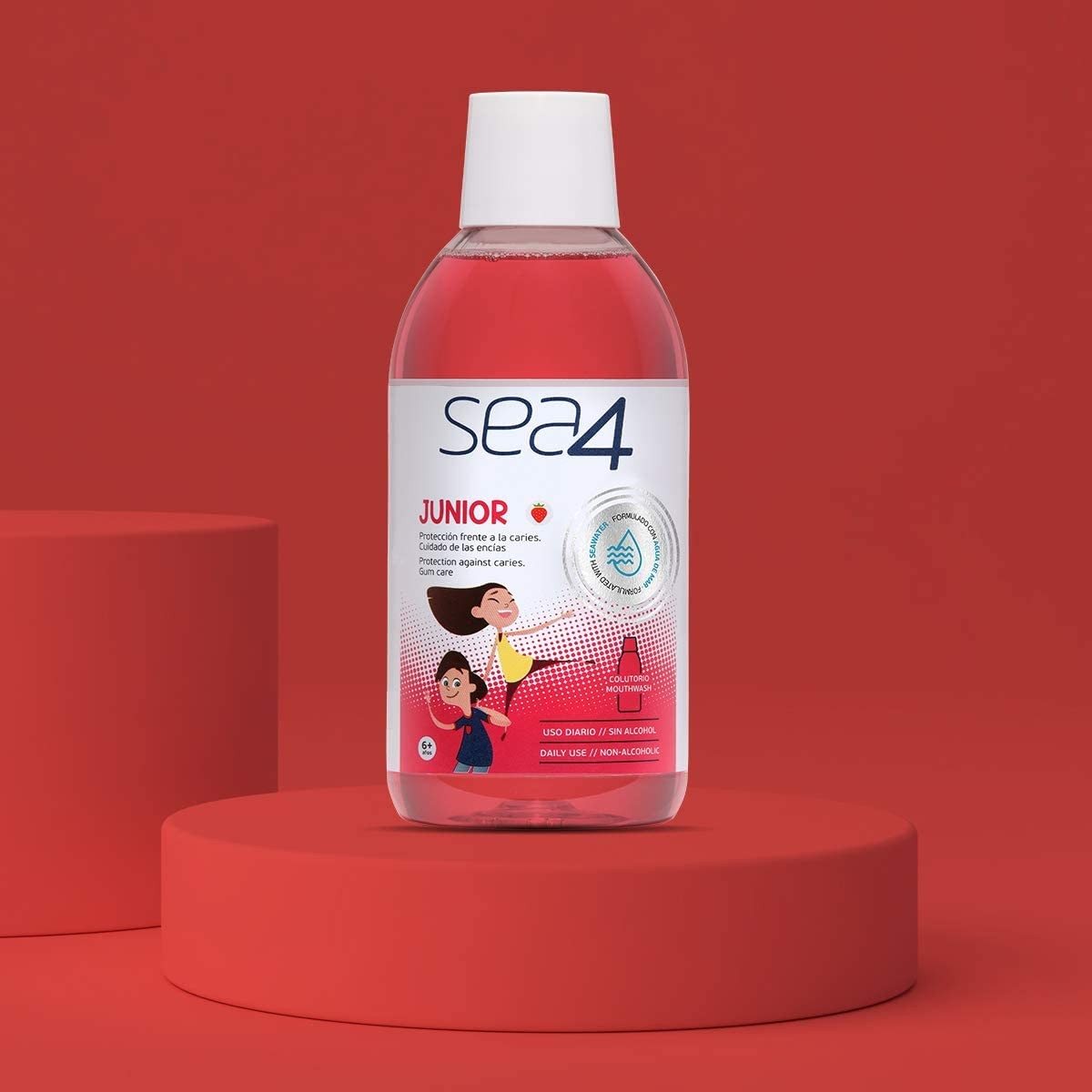 SEA4 Colutorio Infantil Sabor Fresa 500ml-4