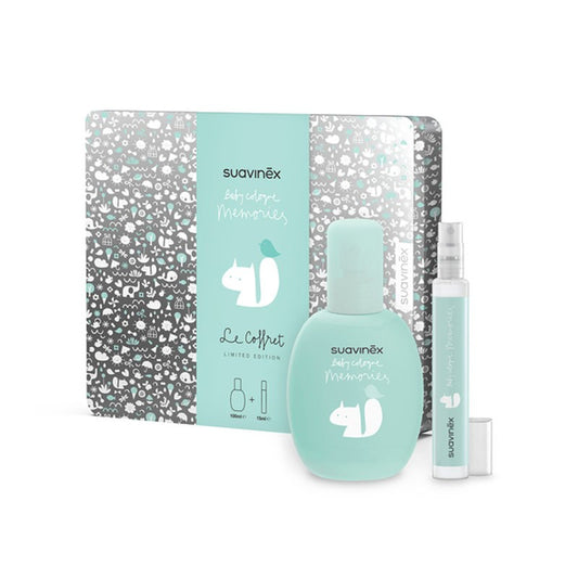 SUAVINEX Memories Chest Étui en métal avec eau de Cologne pour enfants 100+15 ml