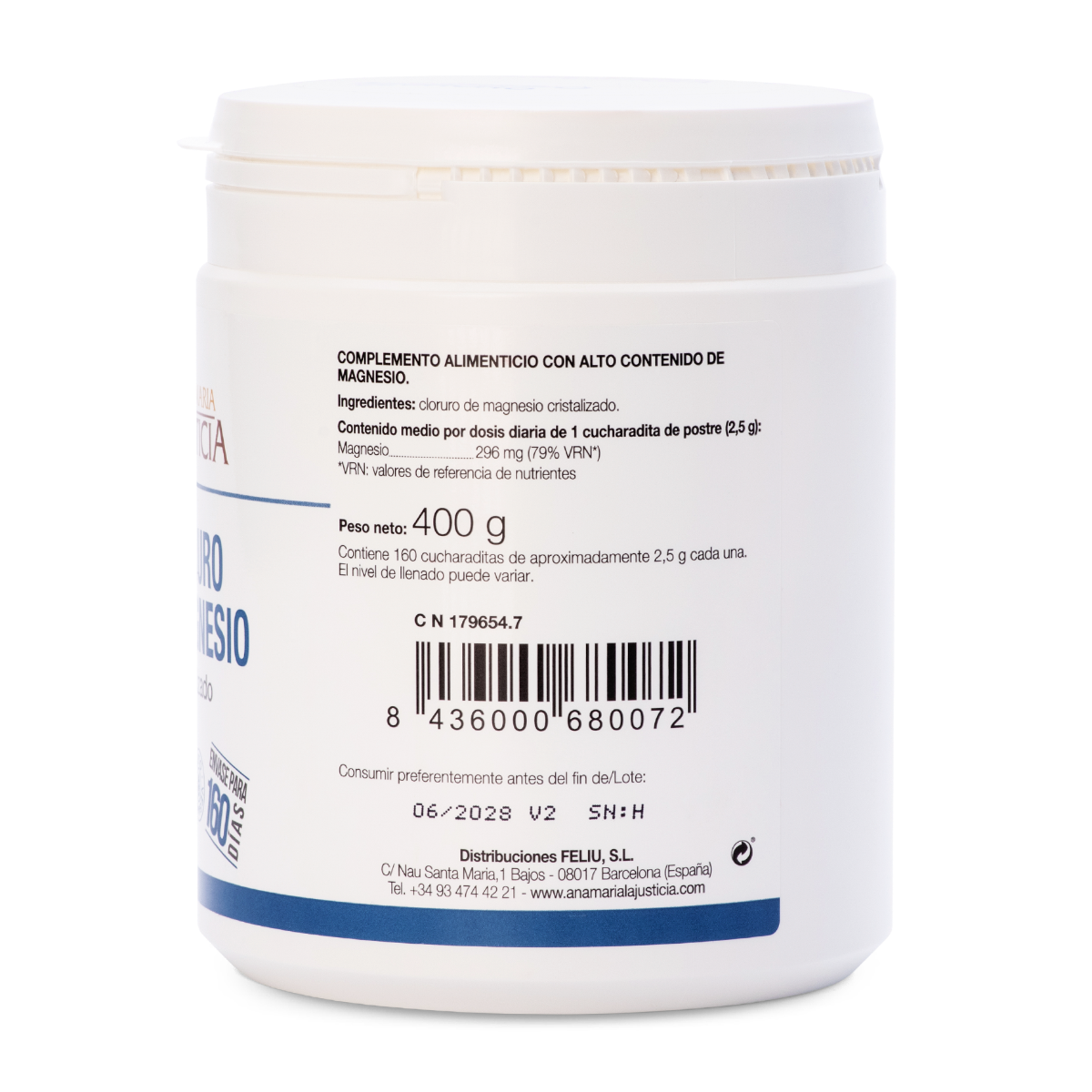 Ana María Lajusticia Cloruro de Magnesio 400 g
