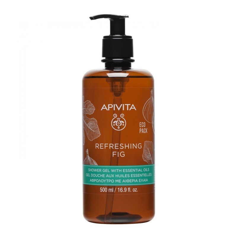 Apivita Gel de Baño Refreshing Fig Ecopack 500 ml-1