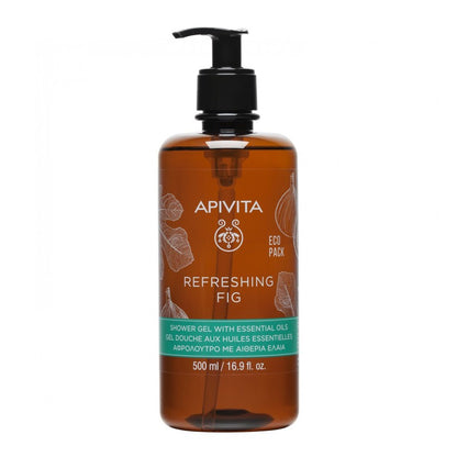 Apivita Gel de Baño Refreshing Fig Ecopack 500 ml-1