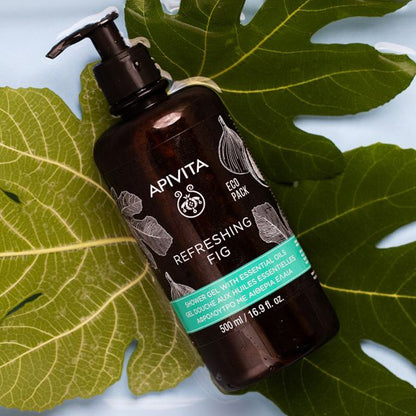 Apivita Gel de Baño Refreshing Fig Ecopack 500 ml-2