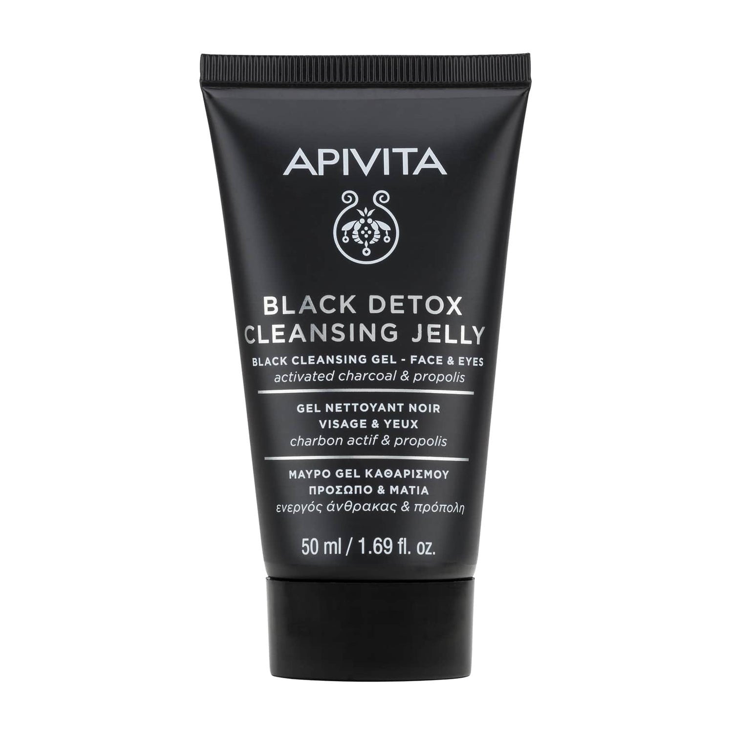 Apivita Gel Limpiador Negro Detox Rostro y Ojos 50ml-1