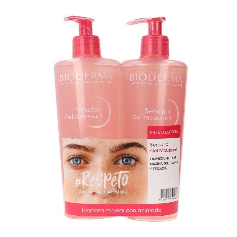 BIODERMA Sensibio Gel Moussant Piel Sensible DUPLO 500ml + 500ml-1