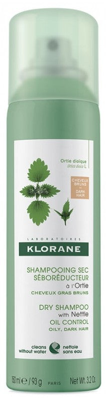 KLORANE Champú Seco a la Ortiga Cabellos Morenos 150ml-1