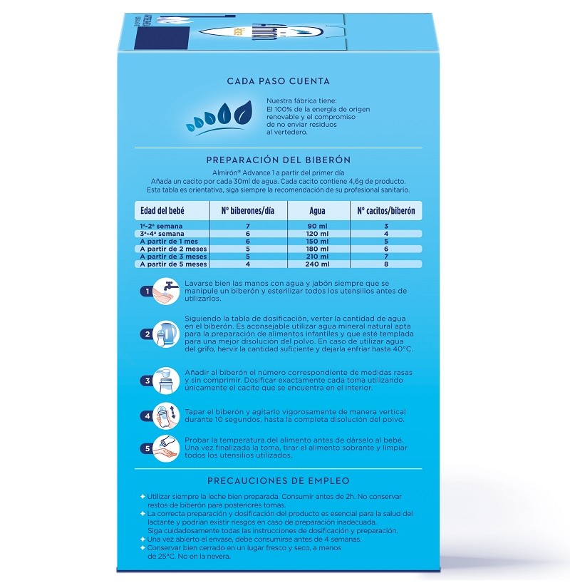 ALMIRÓN Advance 1 con Pronutra Leche para Lactantes 1200gr NUEVA FÓRMULA-2
