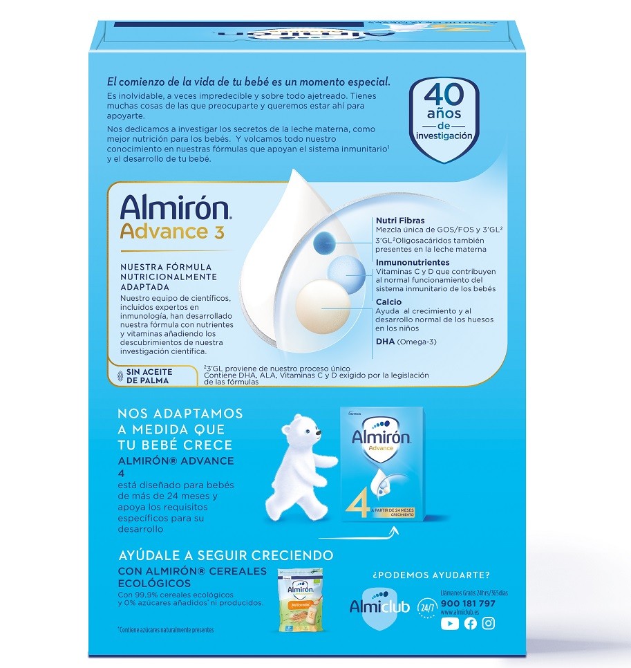 ALMIRÓN Advance 3 con Pronutra Leche de Crecimiento 1200gr NUEVA FÓRMULA-4