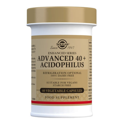 SOLGAR 40 Plus Acidophilus Avanzado Probiótico 60 Cápsulas Vegetales-2