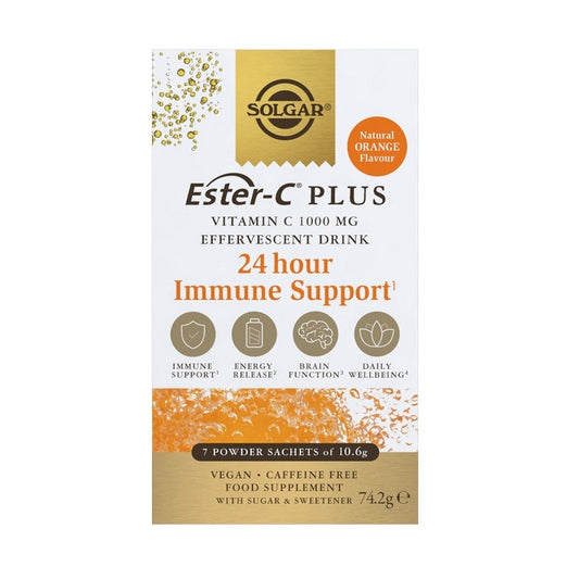 SOLGAR Ester-C Plus Vitamina C 1000mg Efervescente 7 sobres-1
