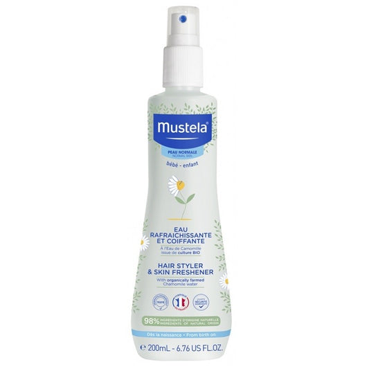MUSTELA Eau Coiffante Rafraîchissante à l'Eau de Camomille Bio 200 ml