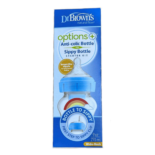 DR. BROWN'S Kit de Transition 2 en 1 Bleu 270ml