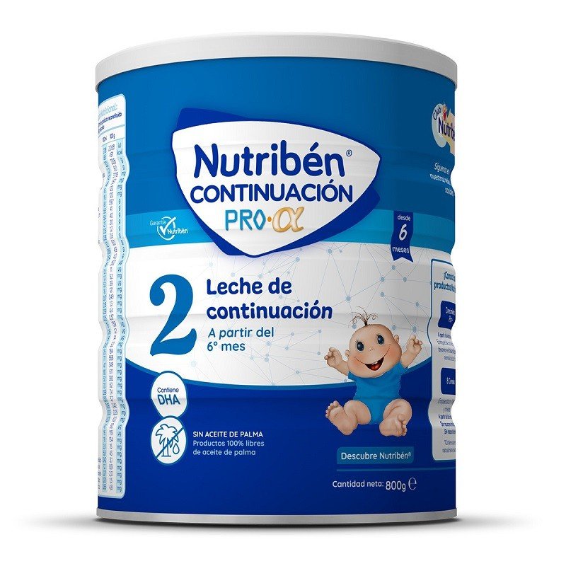 NUTRIBÉN Continuación Pro Alfa 2 Leche de Continuación Pack 3x800gr ES