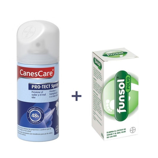 FUNSOL Desodorante Pies Polvo 60gr + Canescare Protect Spray 150ml-1