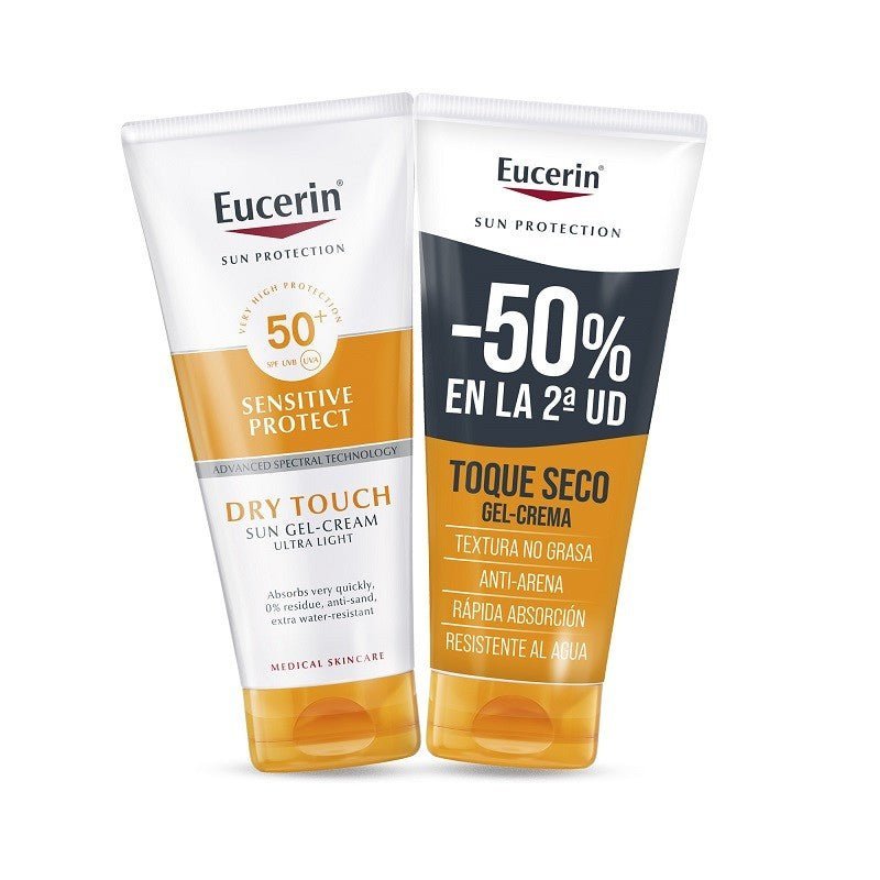 EUCERIN Protector Solar Sensitive Protect Gel-Crema Ultraligera Toque Seco SPF50+ DUPLO 2x200ml-1