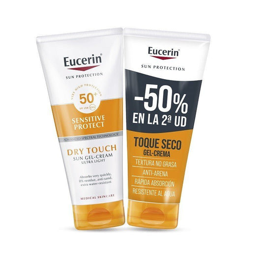 EUCERIN Protector Solar Sensitive Protect Gel-Crema Ultraligera Toque Seco SPF50+ DUPLO 2x200ml-1