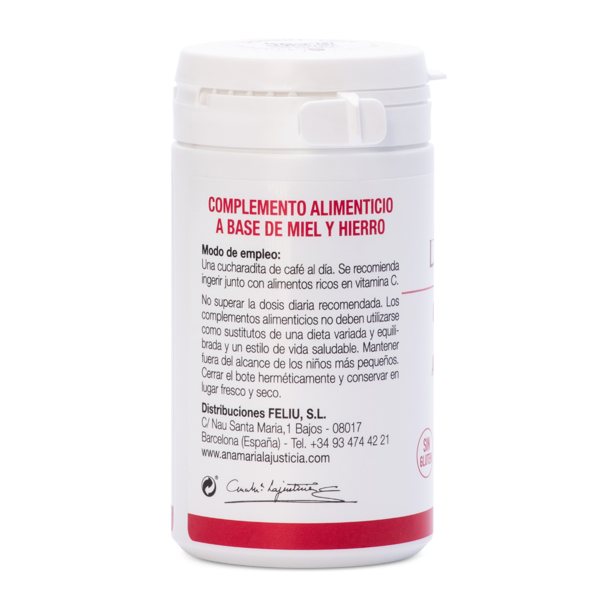 Ana María Lajusticia Hierro Con Miel 135g