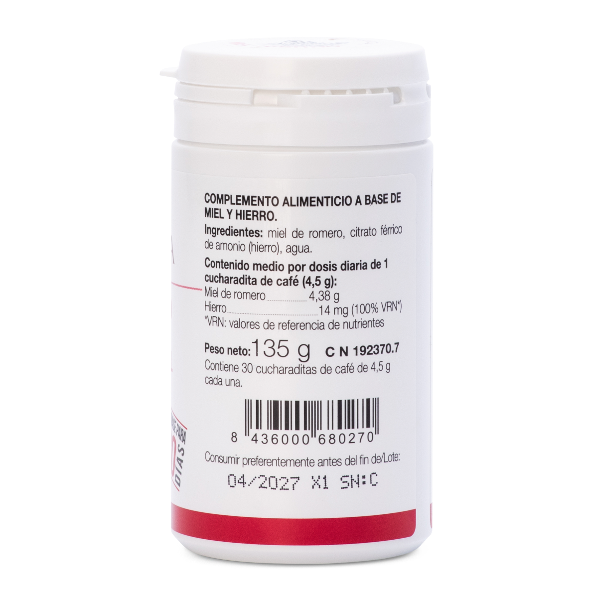 Ana María Lajusticia Hierro Con Miel 135g