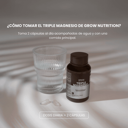 Grow Nutrition Triple Magnesium Mineral Supplement – 60 Capsules
