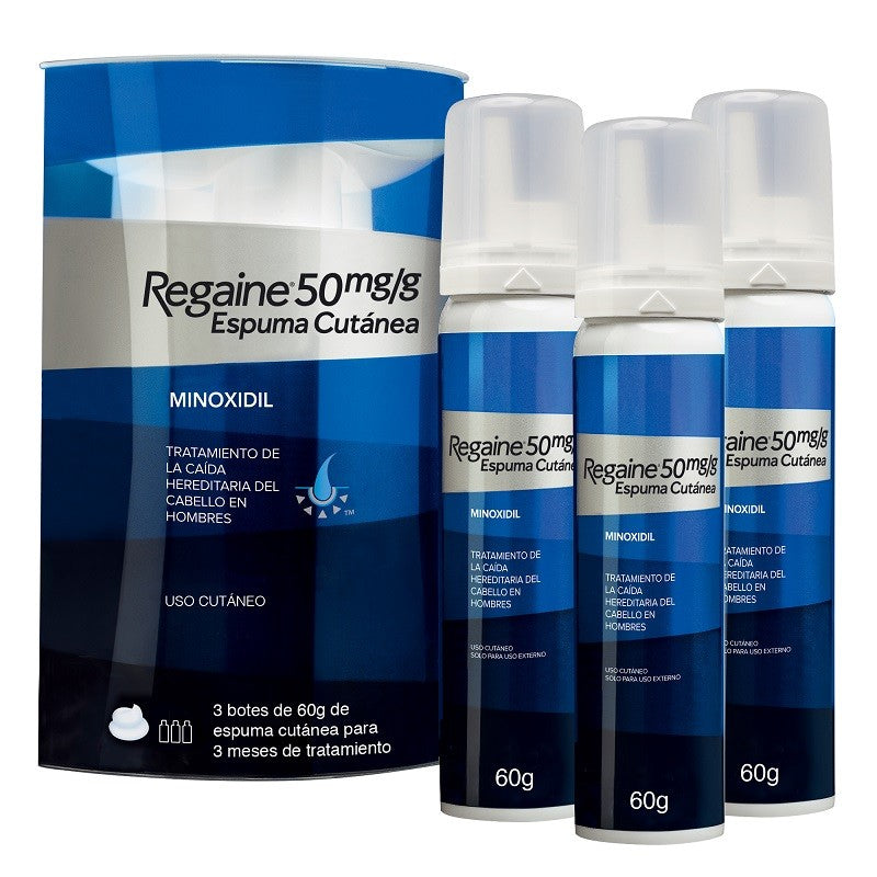 REGAINE 50mg/g Espuma Cutánea Anticaída 3x60g-1