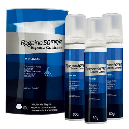 REGAINE 50mg/g Espuma Cutánea Anticaída 3x60g-1