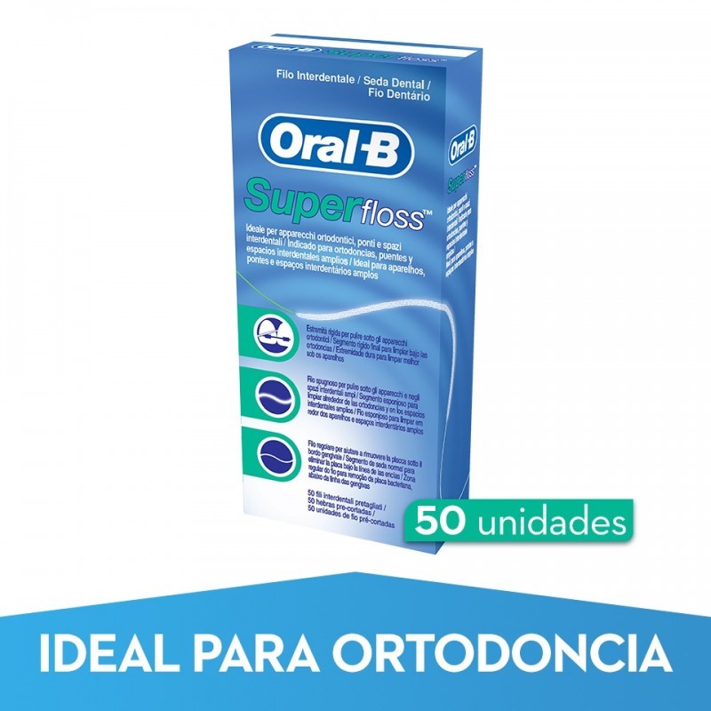 ORAL-B Superfloss Seda Dental Sin Cera 50 Hebras-2