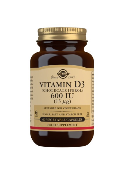 SOLGAR Vitamina D3 (600 IU)  60 Capsulas-1