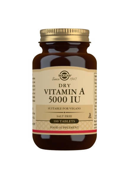 SOLGAR Vitamina A Seca 5000 UI (100 Comprimidos)-1