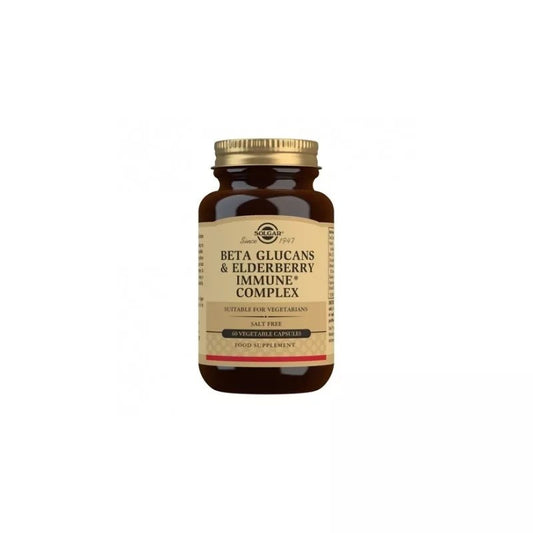 SOLGAR Beta Glucanos Inmune Complex con Sauco 60 cápsulas vegetales-1