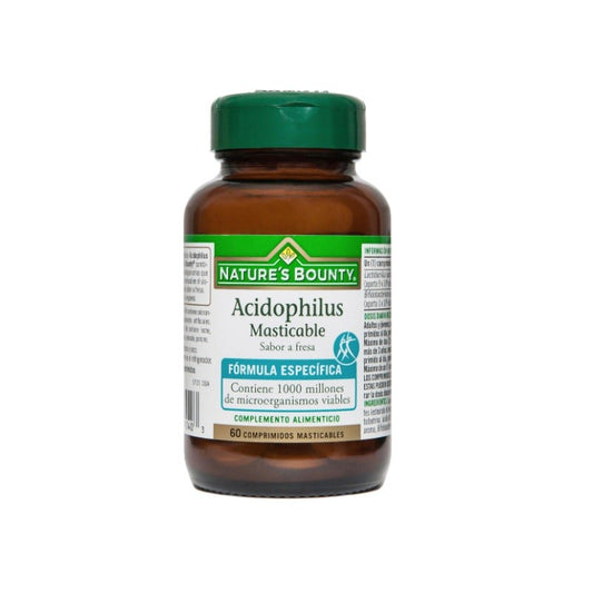 NATURE'S BOUNTY Acidophilus Masticable sabor Fresa 60 Comprimidos-1