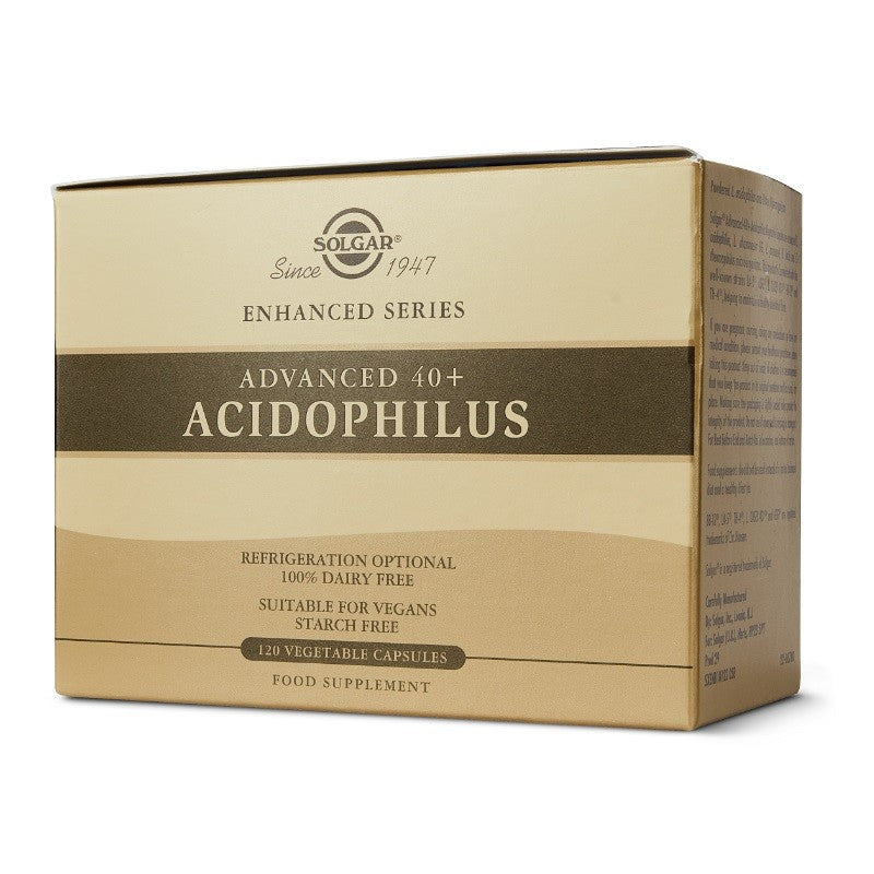 SOLGAR 40+ Acidophilus Avanzado Probiótico 120 Cápsulas Vegetales-1