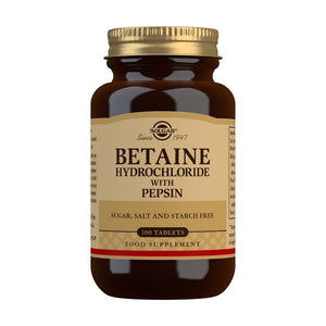 SOLGAR Betaína Clorhidrato con Pepsina 100 Comprimidos-1