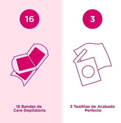 VEET Strisce di cera a freddo puro Depilatoria zona bikini Pelle sensibile 16 strisce