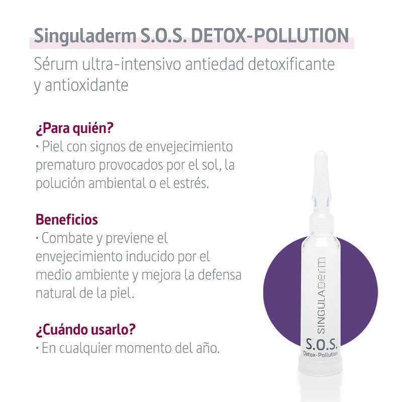 SINGULADERM S.O.S. Detox-Pollution Sérum Antioxidante 4 Viales-2
