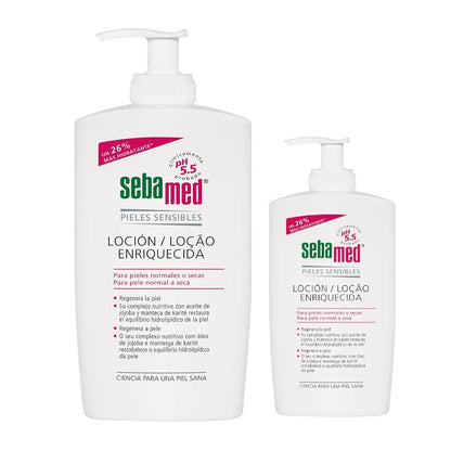 SEBAMED Loción Enriquecida Piel Sensible, Normal y Seca 1L + 400ml de REGALO-2
