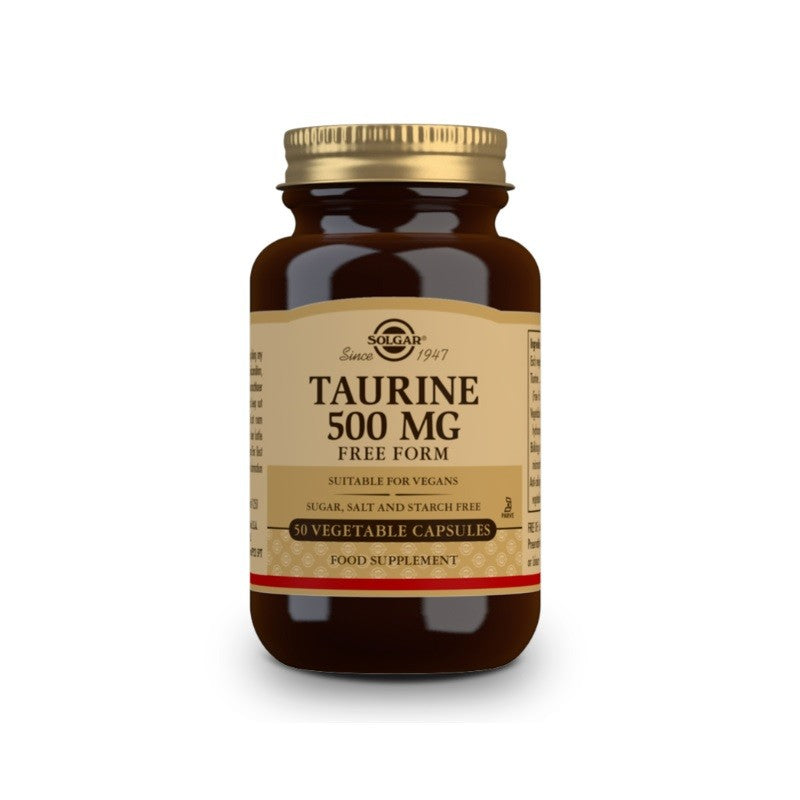 SOLGAR Taurina 500mg (50 Cápsulas vegetales)-1
