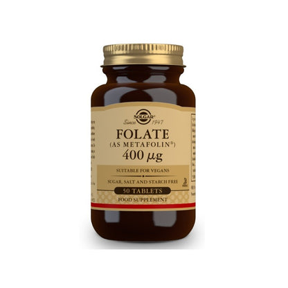 SOLGAR Folato (como Metafolin) 400mcg 50 comprimidos-1