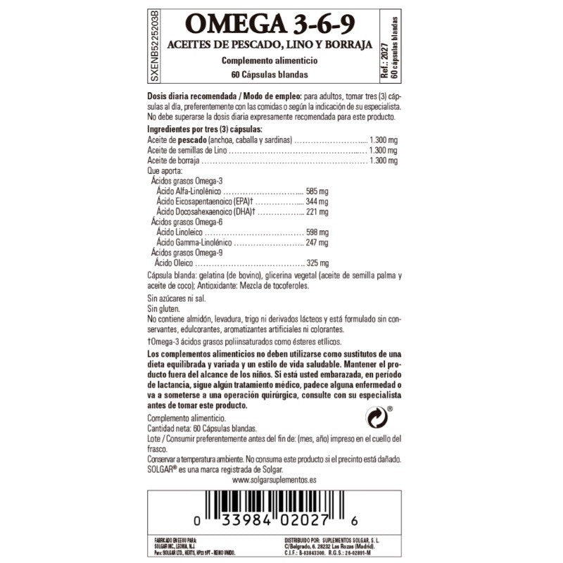 SOLGAR Omega 3-6-9 (60 perlas)-2