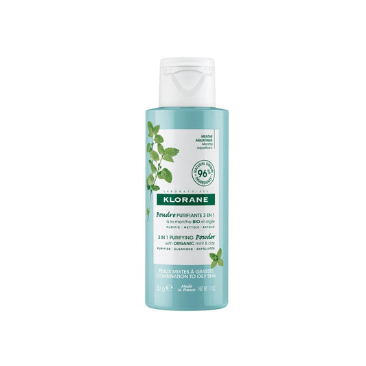 KLORANE polvo Purificante 3 en 1 Menta acuática Bio 50 gr-1