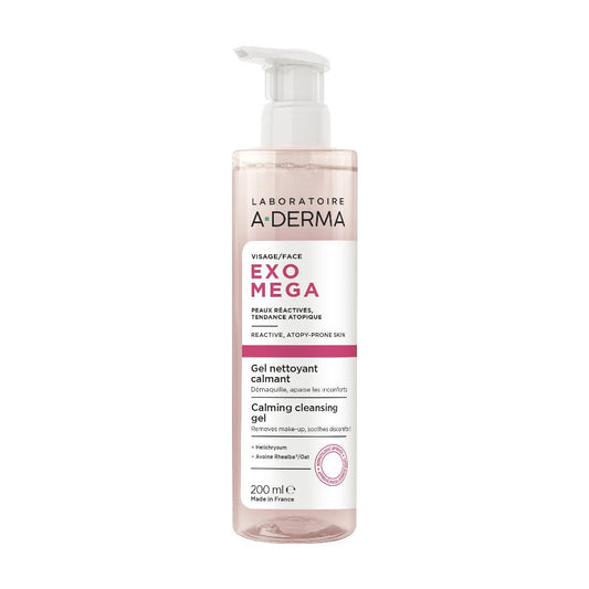 A-derma Exomega Gel Limpiador Facial Calmante 200ml