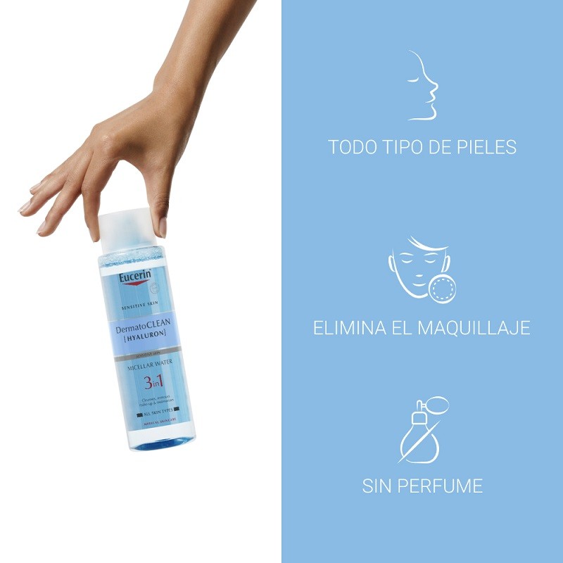 EUCERIN Agua Micelar DermatoCLEAN (Hyaluron) 3 en 1 (400ml)-6