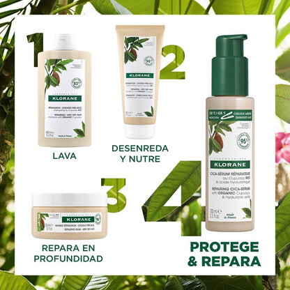 KLORANE Cica-Sérum Reparador Cabello Seco y Dañado con Cupuaçu Orgánico y Ácido Hialurónico 100ml-2