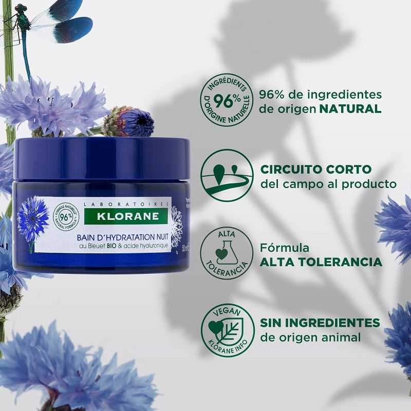 KLORANE Baño de Hidratación Noche Aciano 50ml-4