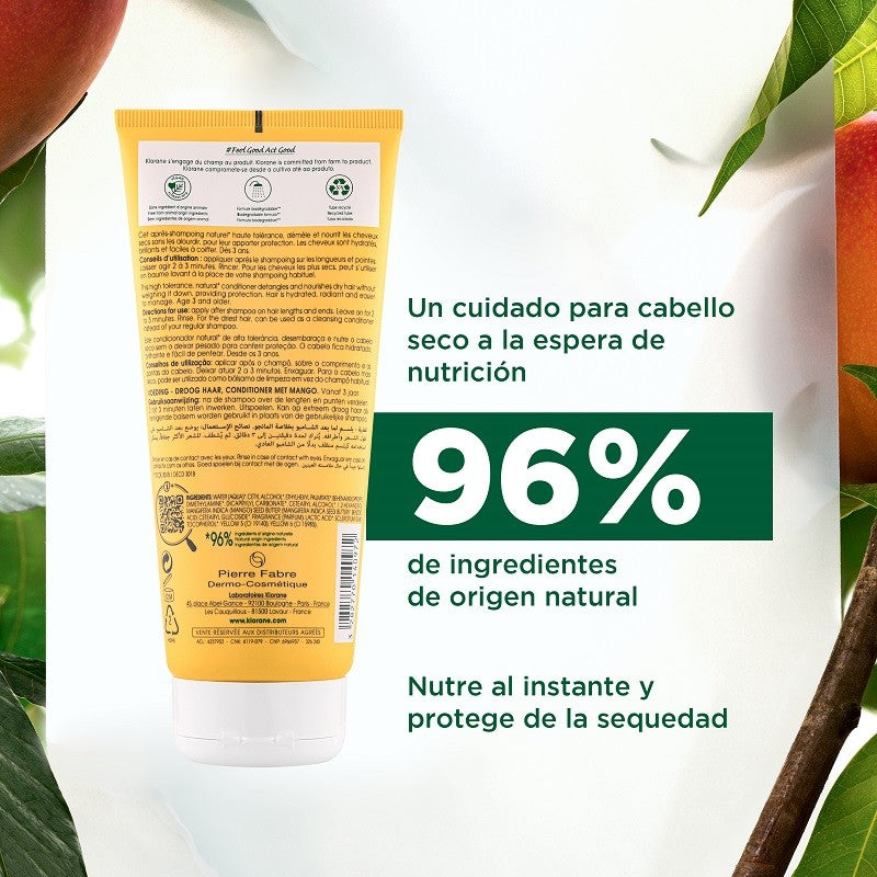 KLORANE Bálsamo Acondicionador de Mango Cabellos Secos 200ml-3
