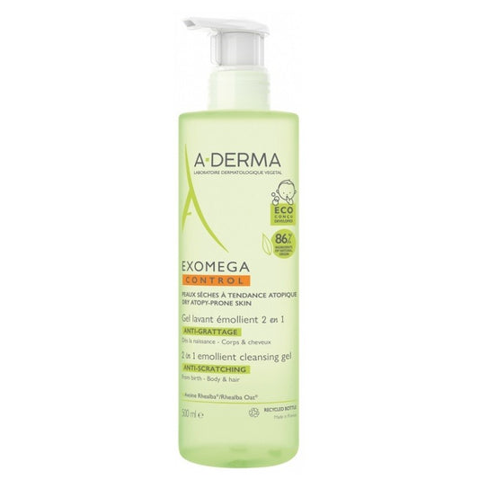 A-DERMA Exomega Gel Limpiador 2 en 1 (500ml)-1