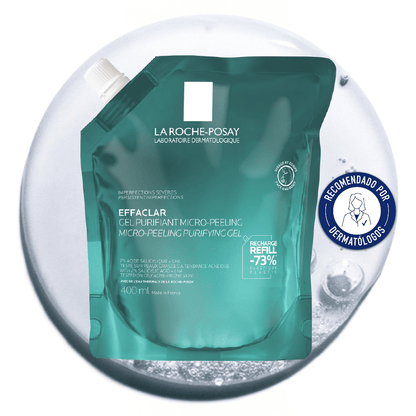 La Roche-Posay Effaclar gel detergente microesfoliante pelle grassa refill 400 ml
