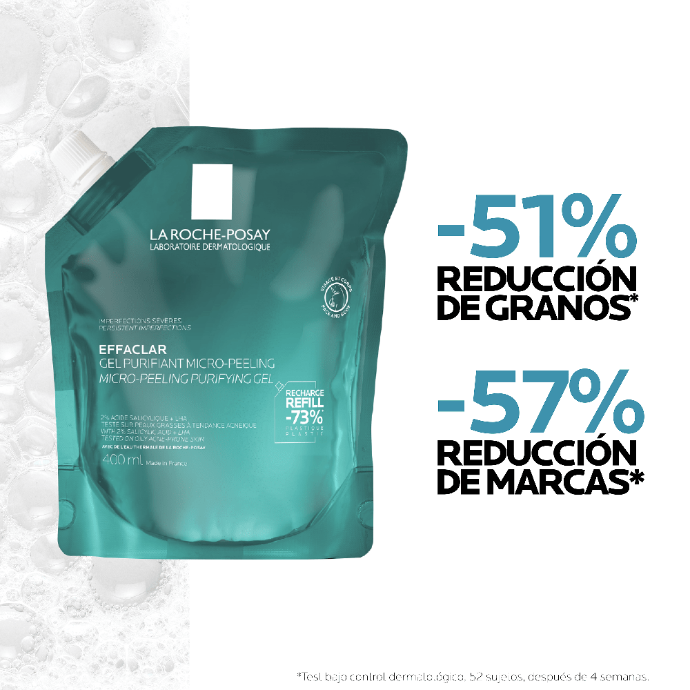 La Roche-Posay Effaclar gel detergente microesfoliante pelle grassa refill 400 ml